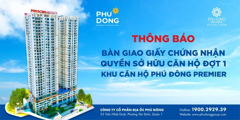 THÔNG BÁO BÀN GIAO GIẤY CHỨNG NHẬN SỞ HỮU CHO KHÁCH HÀNG MUA CĂN HỘ PHÚ ĐÔNG PREMIER