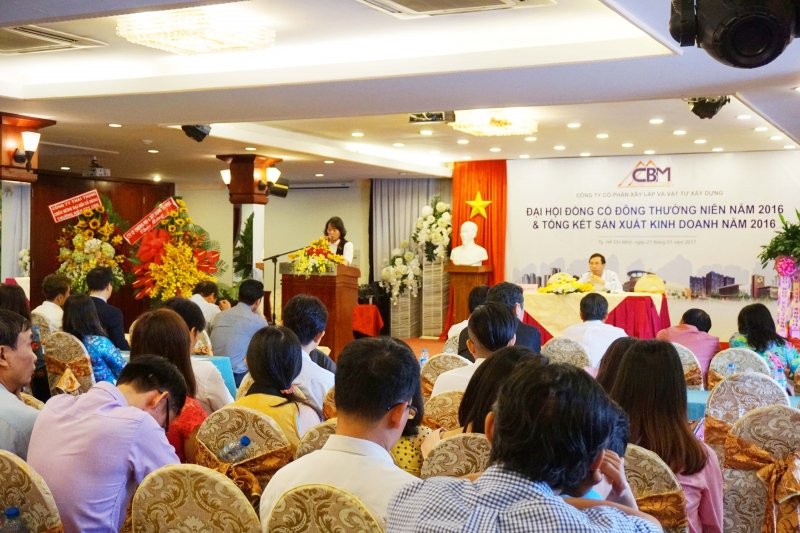 CBM TỔ CHỨC THÀNH CÔNG ĐẠI HỘI CỔ ĐÔNG THƯỜNG NIÊN VÀ TỔNG KẾT SẢN XUẤT KINH DOANH NĂM 2016.