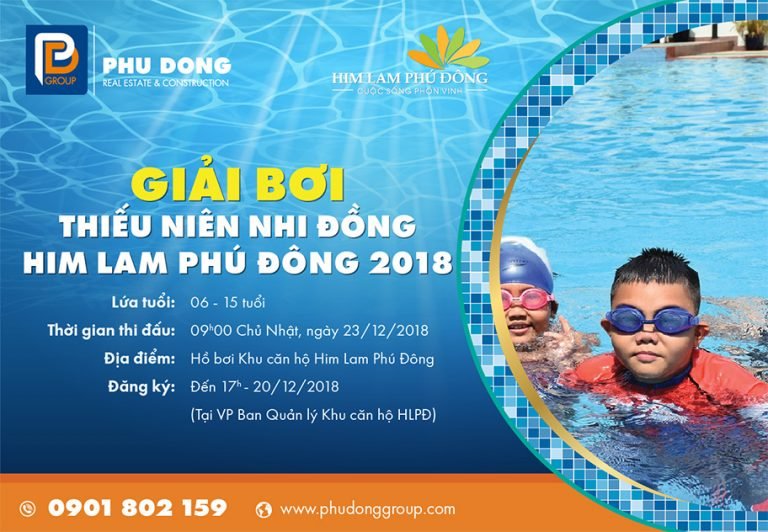 PHÚ ĐÔNG GROUP TỔ CHỨC GIẢI BƠI THIẾU NIÊN NHI ĐỒNG 2018 DÀNH CHO CỘNG ĐỒNG CƯ DÂN HIM LAM PHÚ ĐÔNG