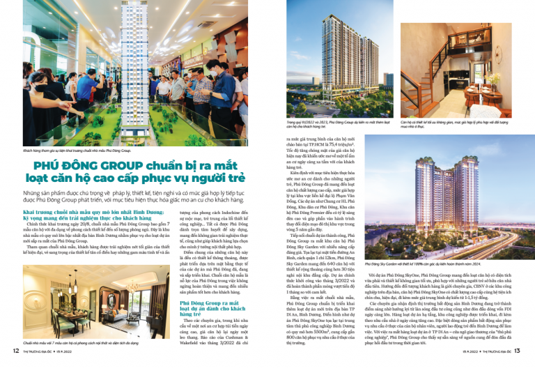 PHÚ ĐÔNG GROUP CHUẨN BỊ RA MẮT LOẠT CĂN HỘ CAO CẤP PHỤC VỤ NGƯỜI TRẺ