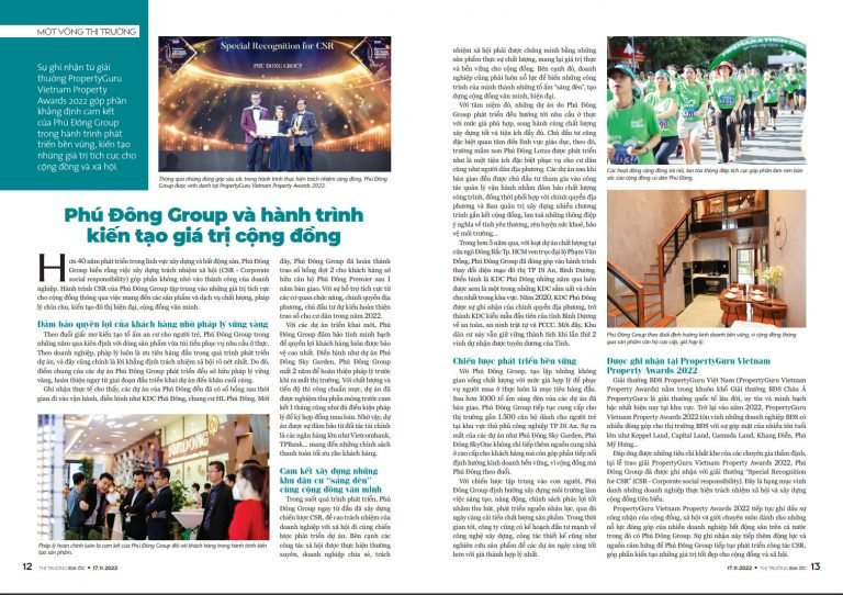 PHÚ ĐÔNG GROUP VÀ HÀNH TRÌNH KIẾN TẠO GIÁ TRỊ CỘNG ĐỒNG