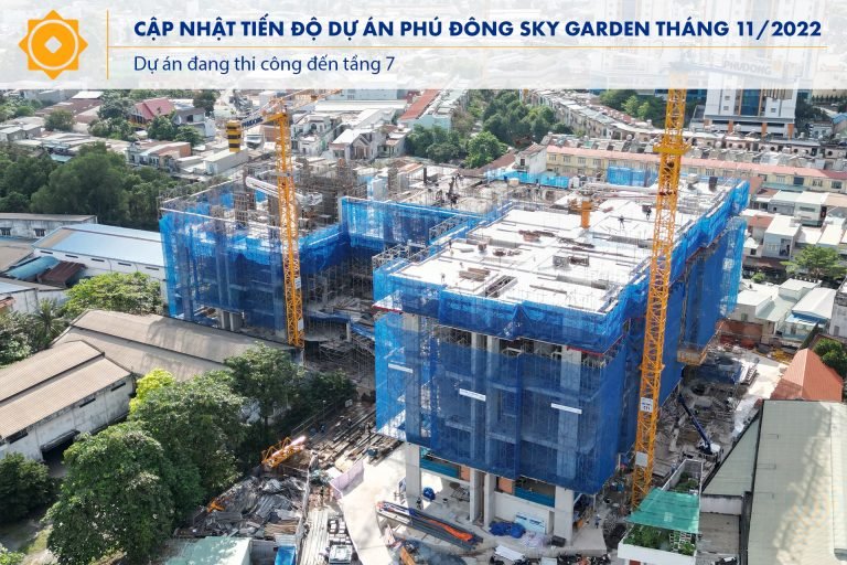 TIẾN ĐỘ PHÚ ĐÔNG SKY GARDEN: DỰ ÁN ĐÃ THI CÔNG ĐẾN TẦNG 7