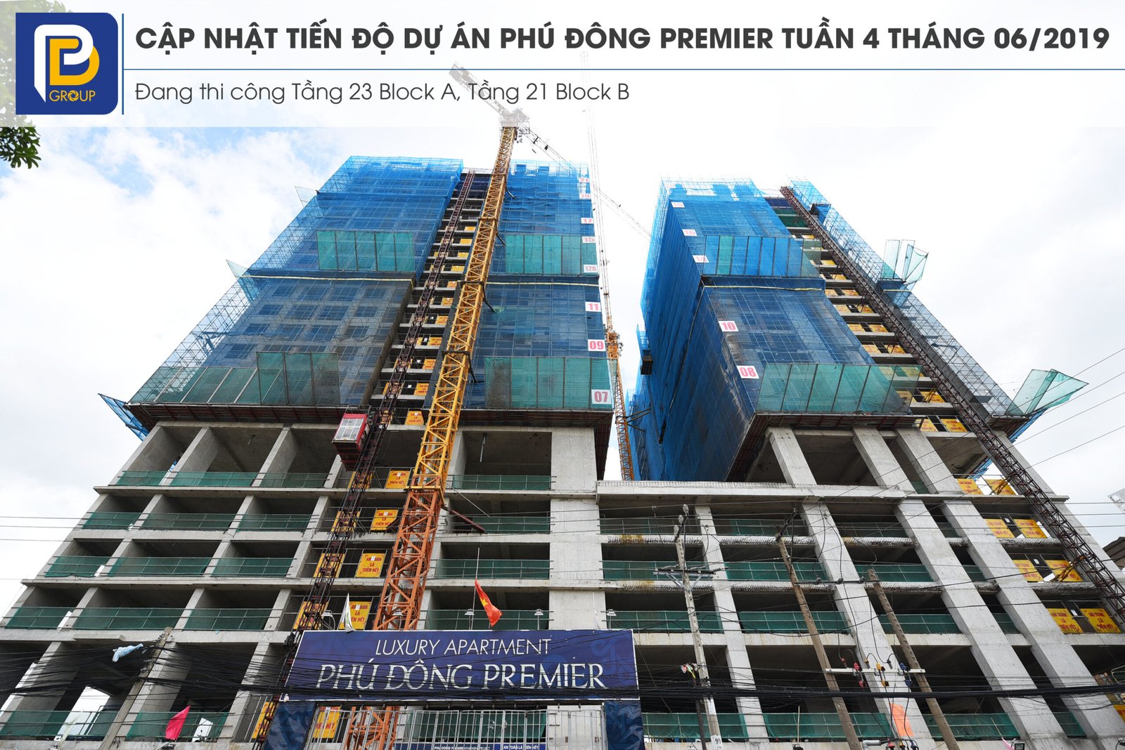 Tiến độ dự án Phú Đông Premier Tuần 04 tháng 06/2019