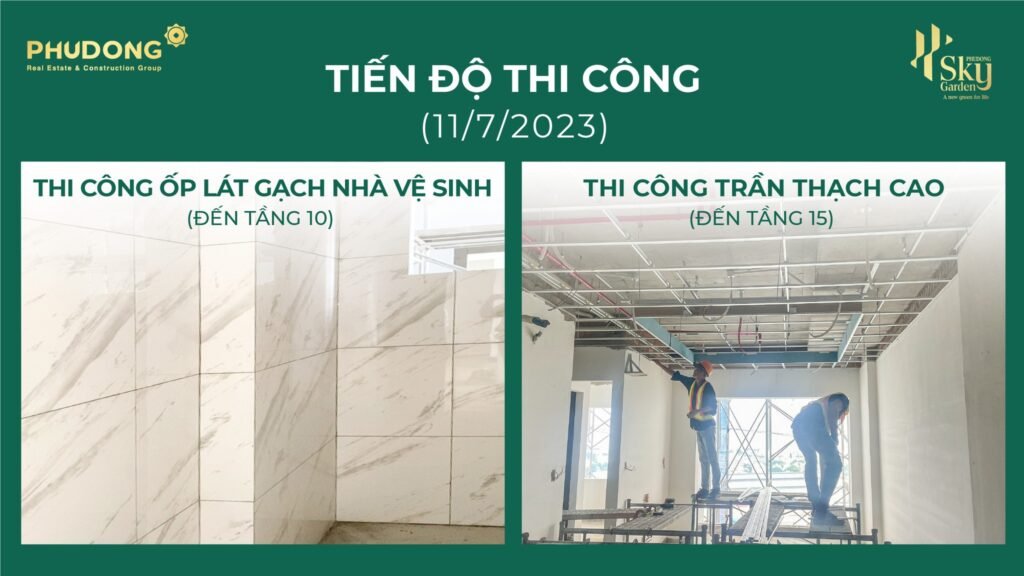 Tiến độ dự án Phú Đông Sky Garden Tuần 2 Tháng 7 2023