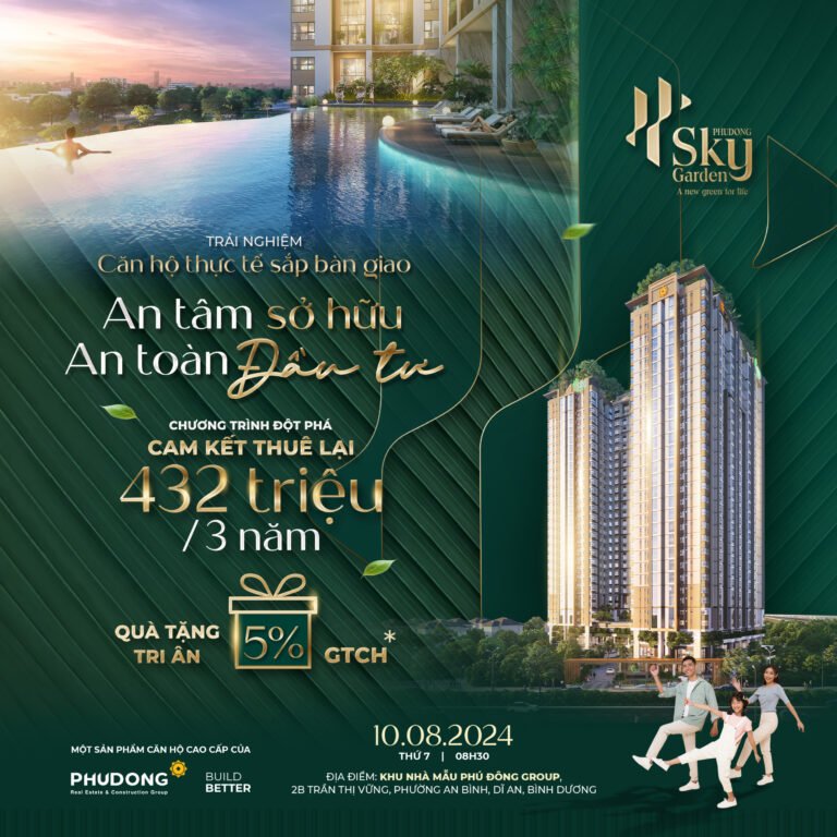 Chương Trình Cam Kết Thuê Lại 432 Triệu/3 Năm Tại Phú Đông Sky Garden