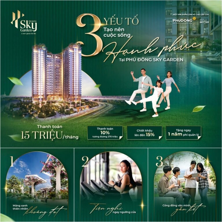 3 Yếu Tố Tạo Nên Cuộc Sống “Hạnh Phúc” Tại Phú Đông Sky Garden