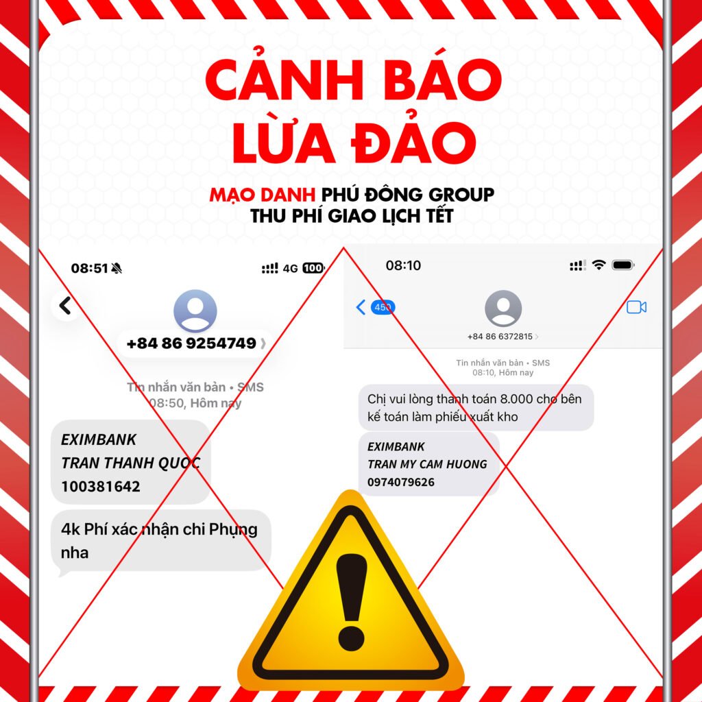 Cảnh Báo Lừa Đảo: Mạo Danh Phú Đông Group Thu Phí Giao Lịch Tết
